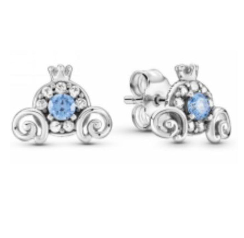 PENDIENTES CARROZA CENICIENTA Plata s925 ALE