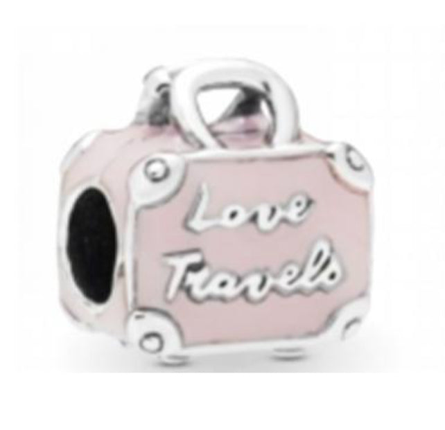 CHARM SEPARADOR LOVE TRAVEL, MALETA DE VIAJE Plata s925 ALE