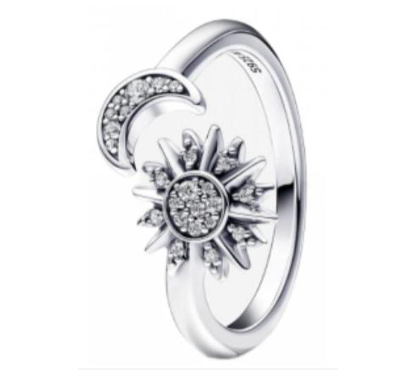 ANILLO SOL Y LUNA Plata s925 ALE