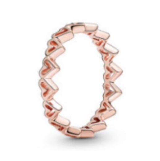ANILLO CORAZONES Plata s925 ALE/Recubrimiento en Oro 14k