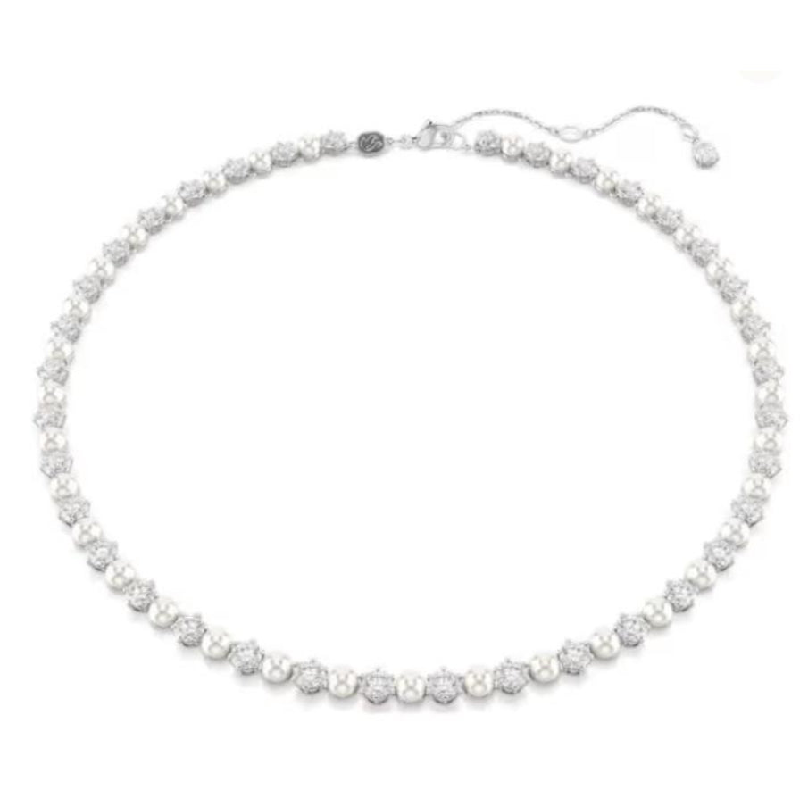 COLLAR IMBER TENNIS TALLA REDONDA BLANCO Baño en Rodio