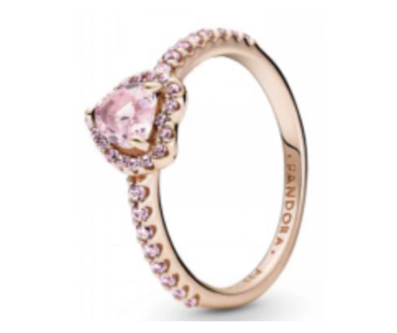 ANILLO CORAZĂN ELEVADO Recubrimiento de Oro 14k