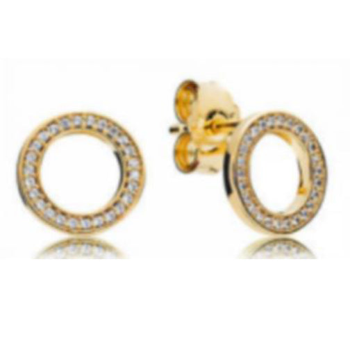 PENDIENTES BOTÓN CIRCULAR RELUCIENTE Plata s925 ALE