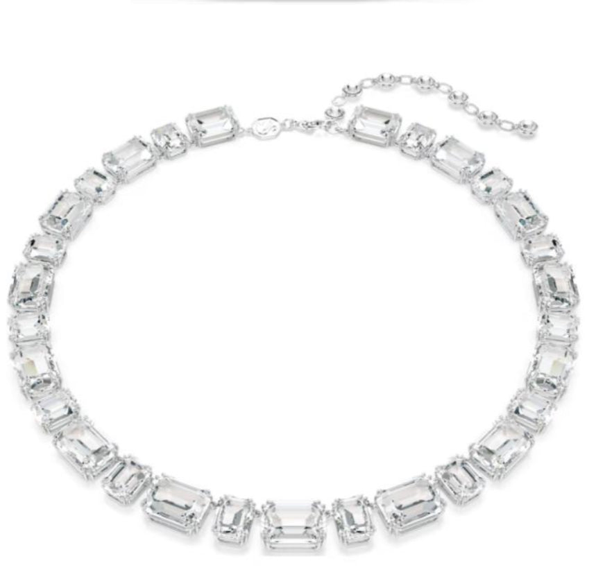 COLLAR TENNIS OCTAGONAL BLANCO Baño de Rodio