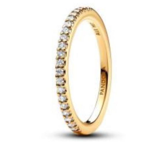 ANILLO ZIRCONIA Plata s925 ALE/Recubrimiento oro 14k