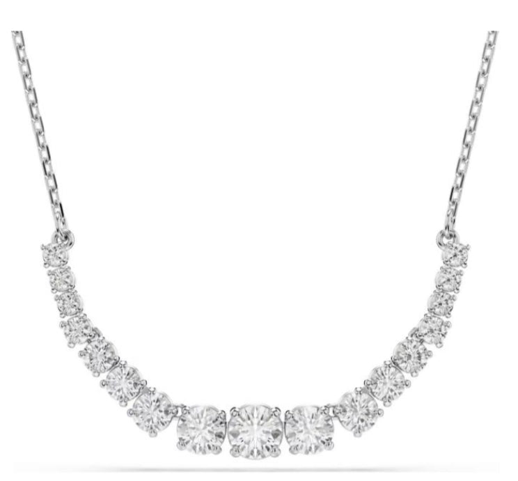 COLLAR DEGRADADO DE TALLAS REDONDAS BLANCO Baño de Rodio