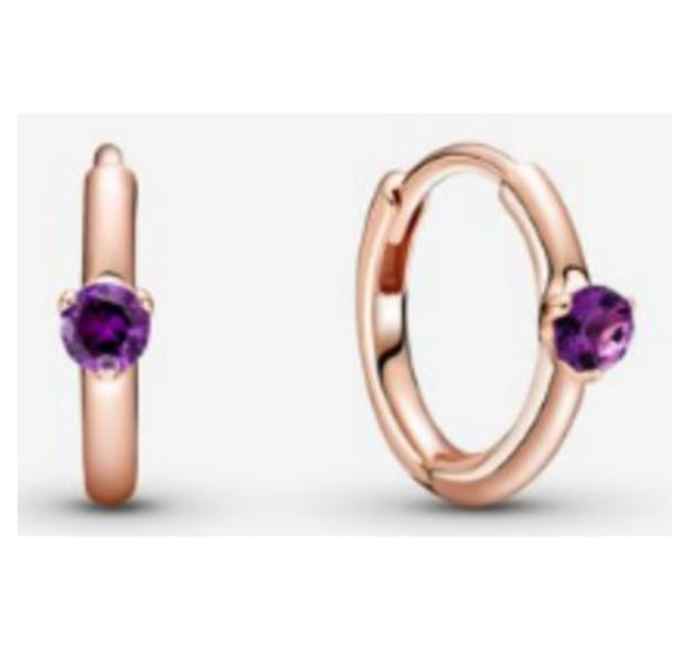 PENDIENTES GEMA Recubrimiento en Oro Rosado 14k