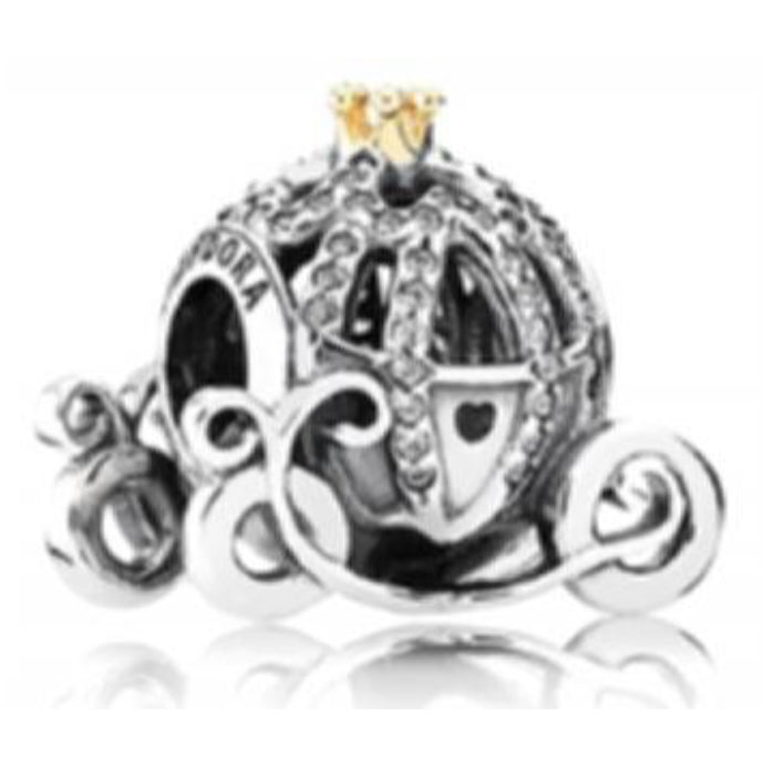 CHARM SEPARADOR CARROZA DE CENICIENTA Plata s925 ALE