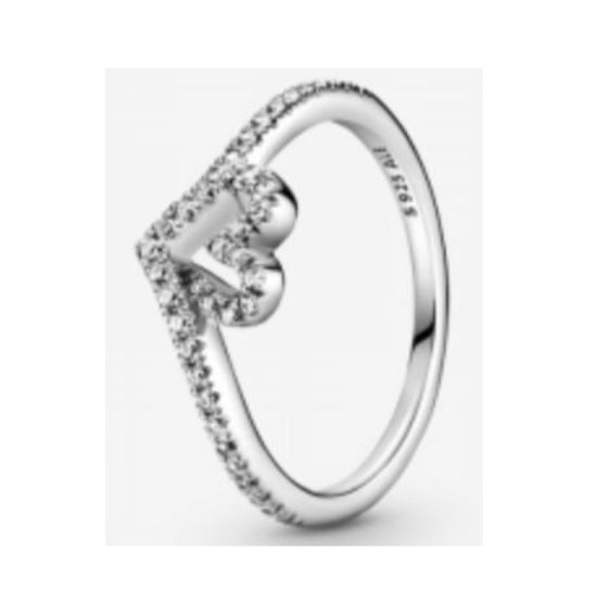 ANILLO HUESO DE LOS DESEOS CORAZĂN Plata s925 ALE