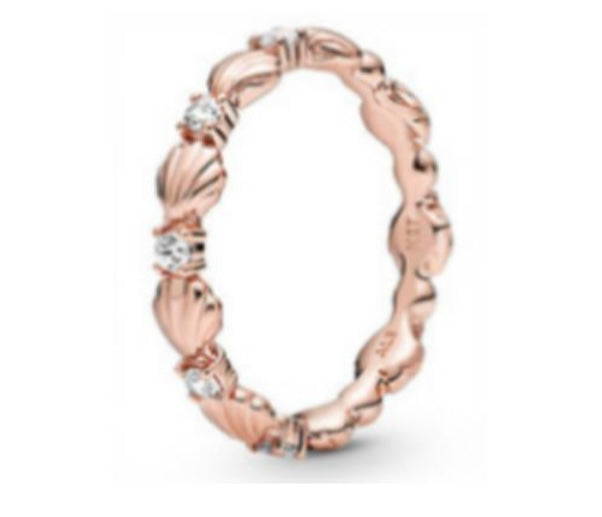 ANILLO BANDA DE COCHITAS Plata s925 ALE/Recubrimiento en Oro Rosado 14K