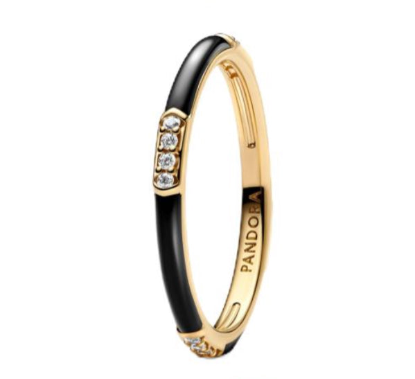 ANILLO ME ESMALTADO Plata s925 ALE/Recubrimiento en oro 14k