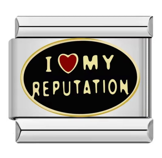 ITALIAN CHARM “I LOVE MY REPUTATION” Acero Inoxidable ENTREGA INMEDIATA