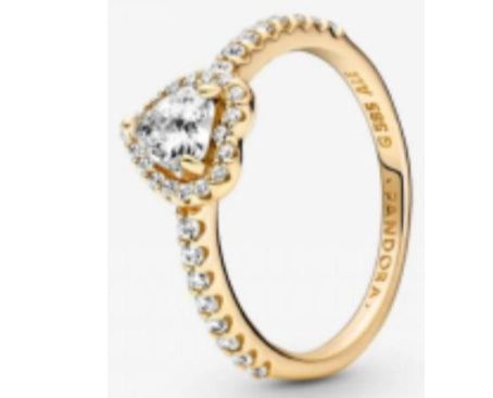 ANILLO CORAZÓN ELEVADO Recubrimiento en Oro 14k