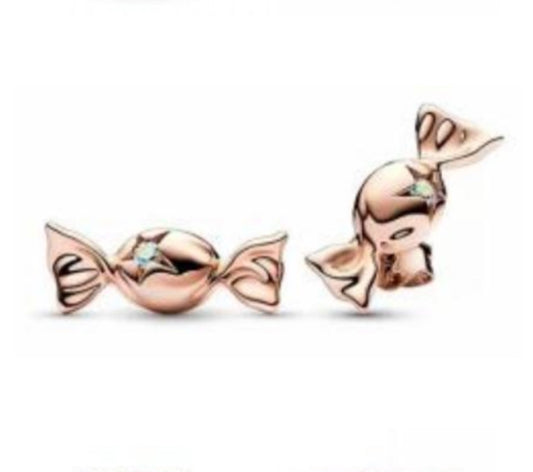PENDIENTES DULCE Recubrimiento en Oro Rosada 14k