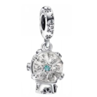 CHARM COLGANTE GLOBO DE NIEVE NAVIDEÑO Plata s925 ALE