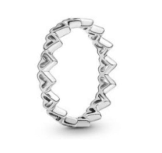 ANILLO CORAZONES Plata s925 ALE/Recubrimiento en Oro 14k