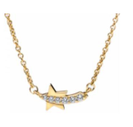 COLLAR ESTRELLA FUGAZ Recubrimiento en Oro 14k