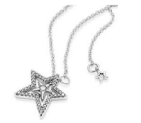 COLLAR ESTRELLA ASIMÉTRICA Plata s925 ALE
