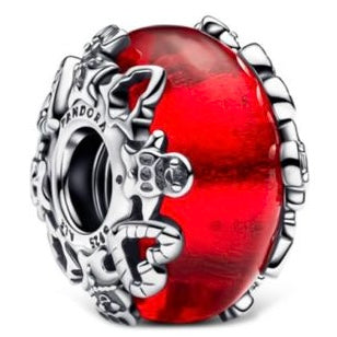 CHARM SEPARADOR CUARZO ROJO NAVIDEÑO Plata s925 ALE