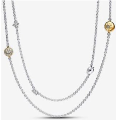COLLAR SOL DOBLE Plata s925 ALE