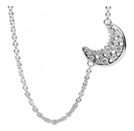 COLLAR LUNA ZIRCONIAS Plata s925 ALE