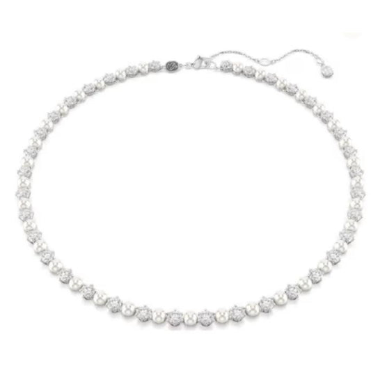 COLLAR IMBER TENNIS TALLA REDONDA BLANCO Baño en Rodio