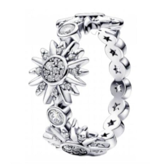 ANILLO SOL Y LUNA Plata s925 ALE