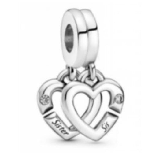 CHARM DOBLE SIS-SISTER Plata s925 ALE