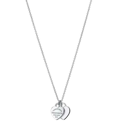 COLLAR RETURN TO TIFFANY COLGANTE DOBLE PLACA ESTILO CORAZÓN Plata s925