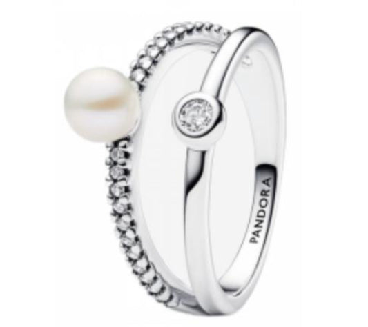 ANILLO DOBLE PERLA Plata s925 ALE