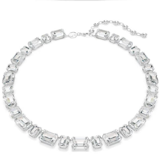 COLLAR TENNIS OCTAGONAL BLANCO Baño de Rodio