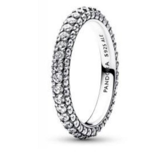 ANILLO TIMELESS ZIRCONIA Plata s925 ALE/Recubrimiento oro 14K