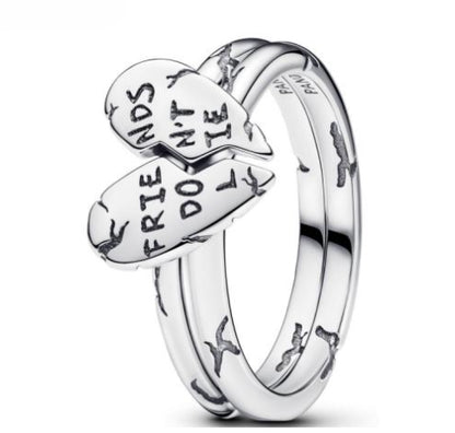 ANILLO DOBLE STRANGER THINGS Plata s925 ALE