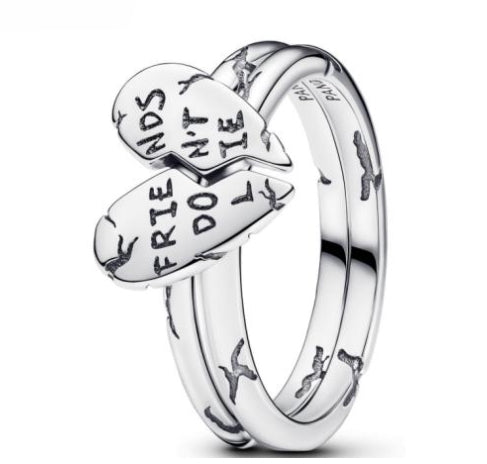 ANILLO DOBLE STRANGER THINGS Plata s925 ALE