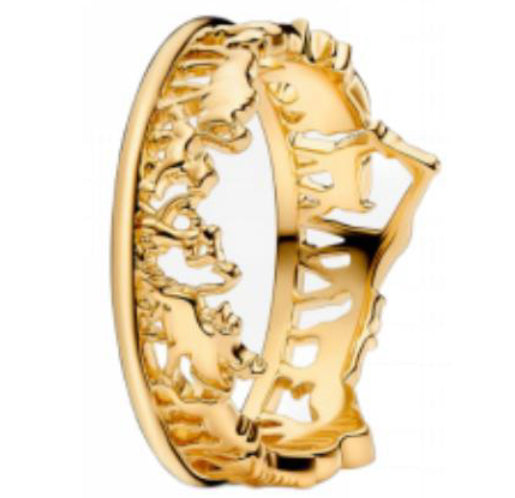 ANILLO REY LEÓN Recubrimiento en oro 14k