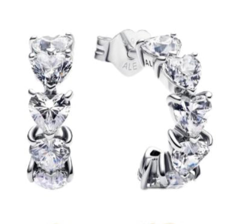 PENDIENTES CORAZÓN DOBLE BANDA Plata s925 ALE