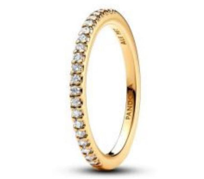 ANILLO ZIRCONIA Plata s925 ALE/Recubrimiento oro 14k