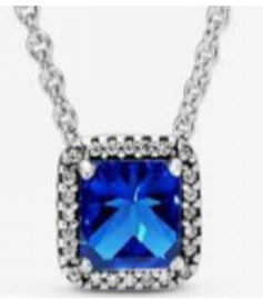 COLLAR PAVÉ DIAMANTE CUADRADO Plata s925 ALE