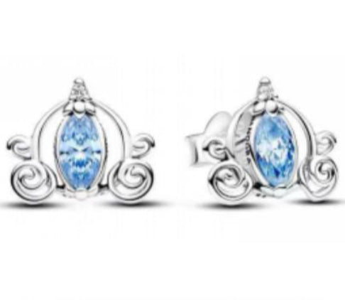 PENDIENTES CARROZA CENICIENTA DISNEY Plata s925 ALE
