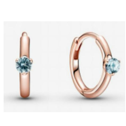 PENDIENTES GEMA Recubrimiento en Oro Rosado 14k
