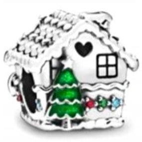 CHARM SEPARADOR CASA DE GENGIBRE NAVIDEÑA Plata s925 ALE