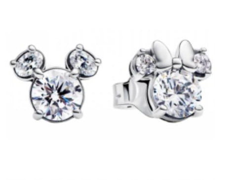 PENDIENTES ZIRCONIA MICKEY Y MINNIE Plata s925 ALE