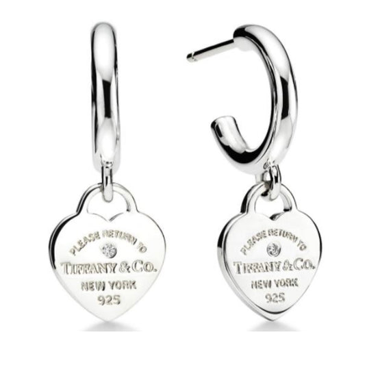 PENDIENTES RETURN TO TIFFANY ARETES CIRCULARES Plata s925