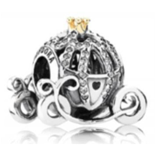 CHARM SEPARADOR CARROZA DE CENICIENTA Plata s925 ALE