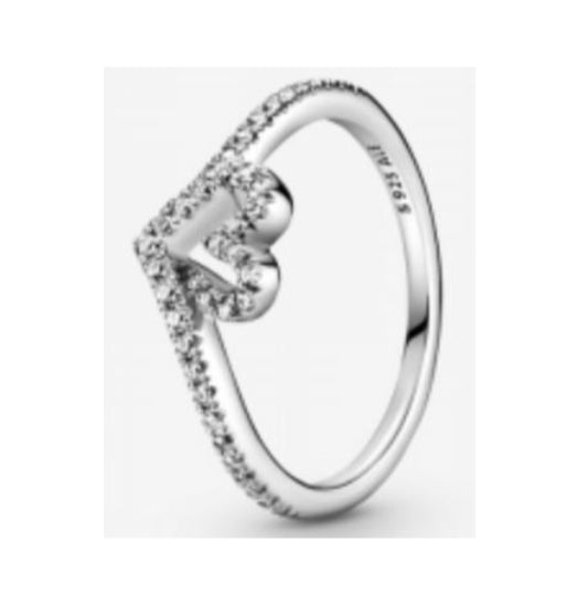 ANILLO HUESO DE LOS DESEOS CORAZÓN Plata s925 ALE