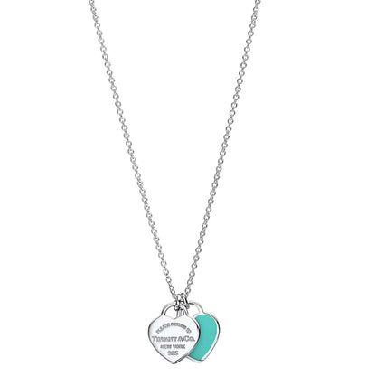 COLLAR RETURN TO TIFFANY COLGANTE DOBLE PLACA ESTILO CORAZÓN Plata s925