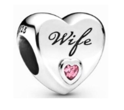 CHARM SEPARADOR FAMILIA CORAZÓN Plata s925 ALE