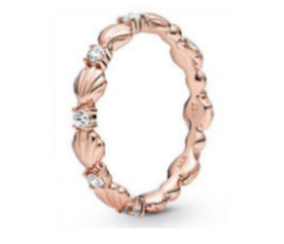 ANILLO BANDA DE COCHITAS Plata s925 ALE/Recubrimiento en Oro Rosado 14K