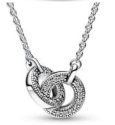 COLLAR ENTRELAZADO PAVÉ Plata s925 ALE