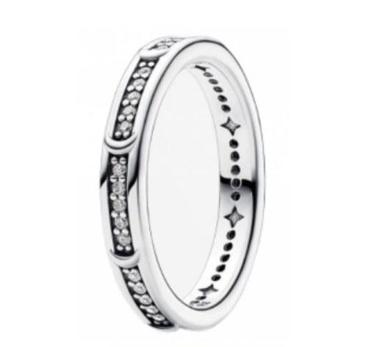 ANILLO LUNA BRILLANTE Plata s925 ALE